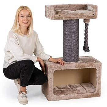 HAPPYPET Kratzbaum für große Katzen, 103 cm, stabil, dicker Stamm