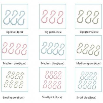 Crochets en S pour poussette de bébé, 3-8 pièces en plastique