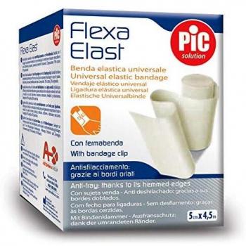 Pic Flexa Elast Benda Elastica Bianca Cm 10 x 4,5m Con Fermaglio