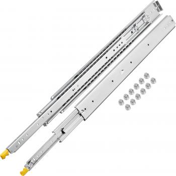 Sistema de extracción total 223,5 cm – guía lateral y rieles para cajón 111,8 × 7,6 × 1,9 cm con rodam