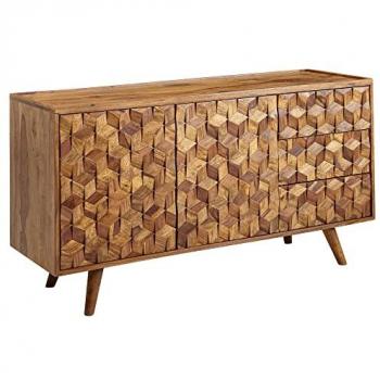 KADIMA DESIGN Sideboard aus Massivholz in Sheesham, 138x76x45 cm