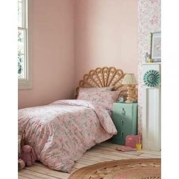 Painted Unicorn Children Double Duvet Cover Set Pink