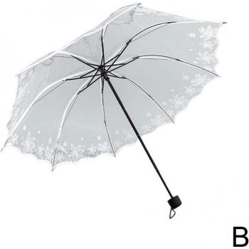 Black Summer Flower Umbrella