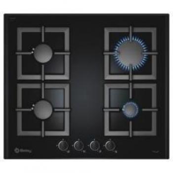 Balay 3ETG394NP Encimera con Placa de Gas y Electric Induction en Vidrio Negro