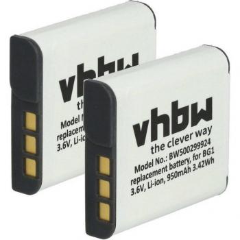 Batteries VHBW 950 mAh – Remplacement NP‑BG1 / NP‑FG1 pour Sony Cybershot
