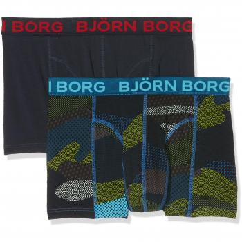 Bjorn Borg Men's Bb Contrast Camo Boxer Shorts, Blue (Skydiver), Medium