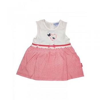Abitino bimba neonato Yatsi 9 m bianco rosso fragola senza maniche