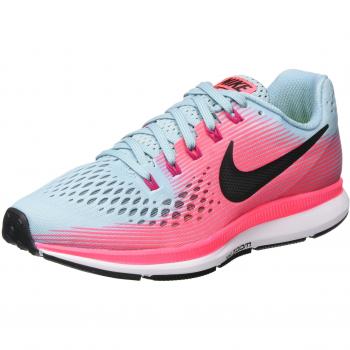 NIKE Damen Air Zoom Pegasus 34 Laufschuhe, Mica Blue/White/Racer Pink/Sport Fuchsia 406, 39 EU