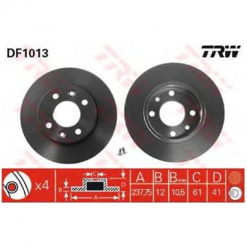TRW Disco freno RENAULT,DACIA DF1013