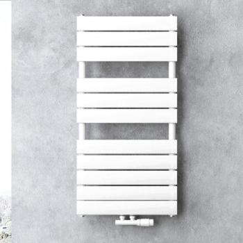 Radiateur salle de bain SOGOOD 100×50 cm, acier inoxydable, blanc – Chauffage central