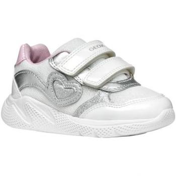 Geox Sprinty Sneakers: White/Silver, UK Size 5, Girls’ Version