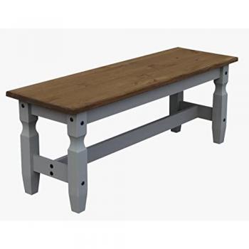 Mercers Furniture Corona Grey Wax Bench