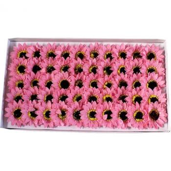 Cabezas de girasol sintéticas 50 piezas para decoración