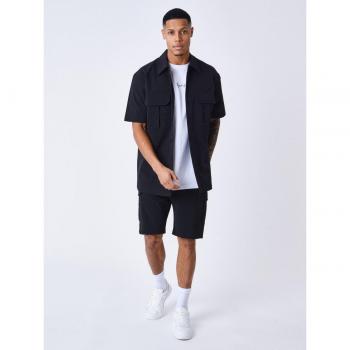 Camisa negra lisa Project X Paris para hombre