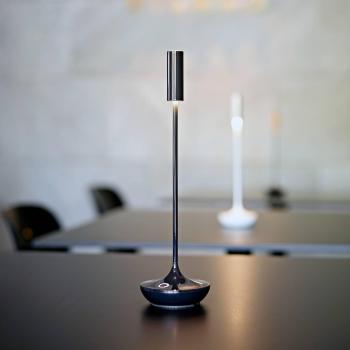 Sigor Lampada Nucandle da tavolo ricaricabile LED, nera, IP54, dimmerabile