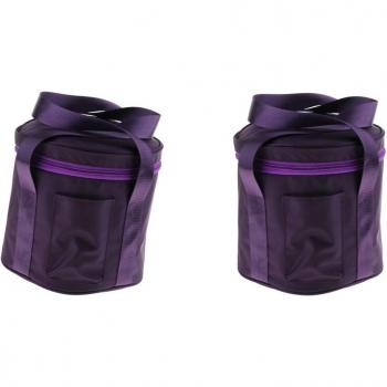 2x Thickened Purple Carry Case for 8-inch Crystal Singing Bowls