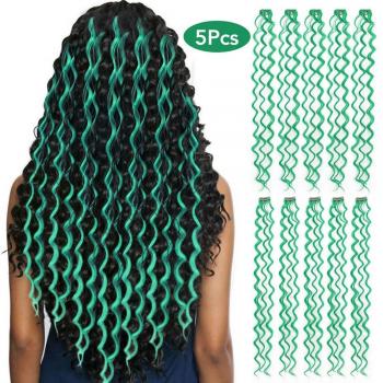 MEEPO Long Hair Extensions Synthetic Pinza Dark Waves