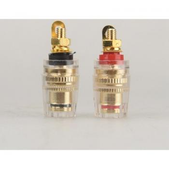 HIFIDIY 2 pcs Pure Copper Binding Post Banana Connectors for DIY Speakers