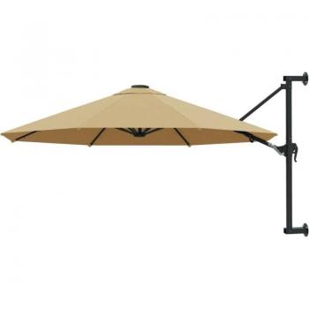 Parasol mural design taupe 300 cm