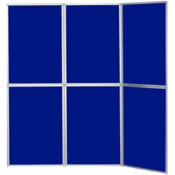Metroplan BusyFold Royal Blue Folding Display with Aluminium Frame