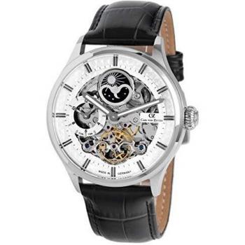 CvZ0008WH Herrenuhr im Skeleton-Design und mit Lederarmband von Carl von Zeyten
