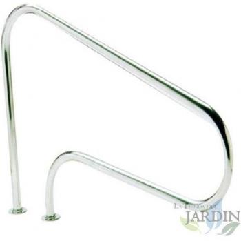 Support de baignade inox, rampe main courante et barre d’appui avec tube et housse poignée – 125 × 80 cm