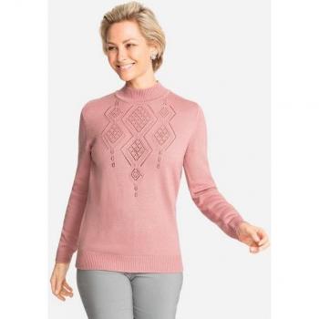 Classic Basics Stehkragenpullover – Damenrosa Rosenquarz Edition