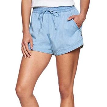 Hoch taillierte Kurzhose Cindy Chambray, Braun, XS