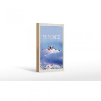 Holzschild Alpenblick St. Moritz 12x18 cm