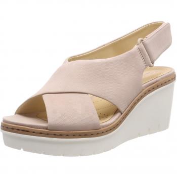 Clarks Palm Candid, Sandalia con Pulsera, Beige, Talla 35.5 EU