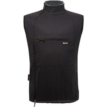 Gilet a vento Santini Alpha Pack nero Slim fit S