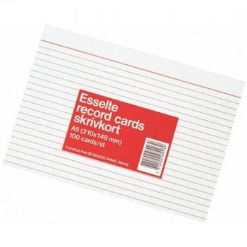 ESSELTE Skrivkort A6L linjerat 100/fp