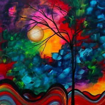 Arte de Diamante 5D Árbol Cuadrado
