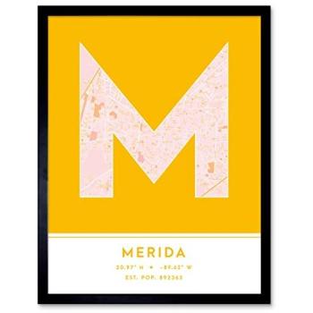 Merida Metro Map with Bold Letters