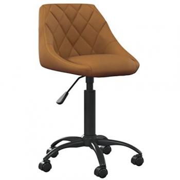 Silla de oficina terciopelo marrón Vidaxl