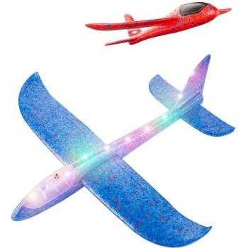 Avion en mousse à lancer avec son et lumière