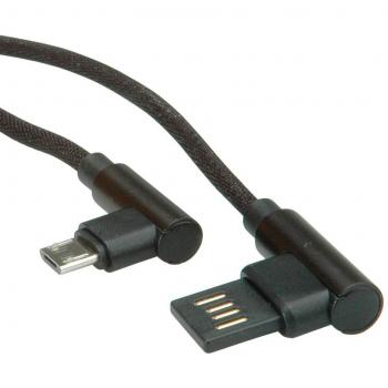 USB 2.0 A Rev. to Micro B Angled Cable (0.80m)