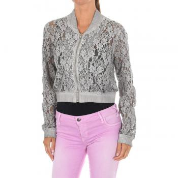 Chaqueta de Manga Larga de Malla y Puntilla 10DGA0622-P335 mujer