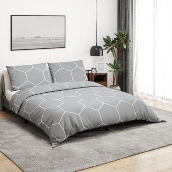 Ensemble de literie gris 240x220 cm en coton