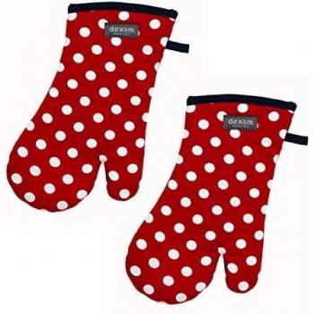 Red Dexam Polka Gauntlets Duo