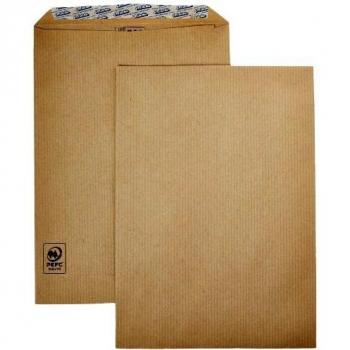 Pochettes C5 kraft recyclé 500 unités 162x229mm 85g autoadhésives