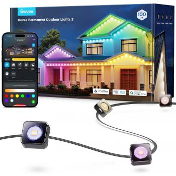 Govee 30m Outdoor Smart LED Strip, App-Enabled and Voice Operated