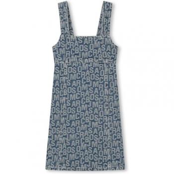 Robe à bretelles en denim pour fille 10A Bleu Marc Jacobs