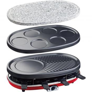 Raclette RP418 1500 W – 8-Pfännchen‑Set mit heißem Stein und Thermostat