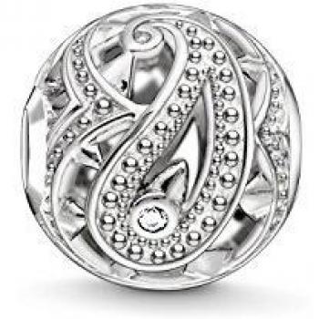 Thomas Sabo Karma Beads Paisley – geschwärztes 925 Sterlingsilber mit weißen Zirkonia (K0216-643-14)