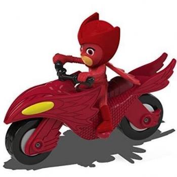 Dickie Toys PJ Masks Owlette Fahrzeug mit Freilauf, Mond Rover, inkl. Eulette-Figur, 7 cm, ab 3 Jahren