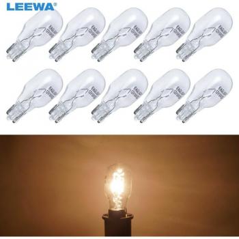 LEEWA 10pcs Warm White T15 Halogen Bulb 12V 16W