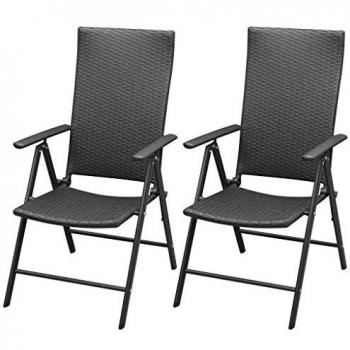 Chaises empilables de terrasse en résine tressée