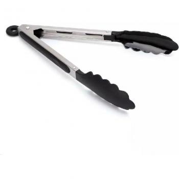 27cm Kitchen Clip Tongs Nylon and Stainless Steel