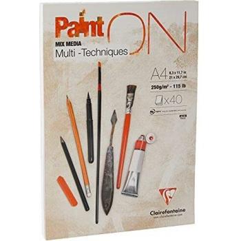 PaintOn Glued Pad A4 40 Sheets 250gsm